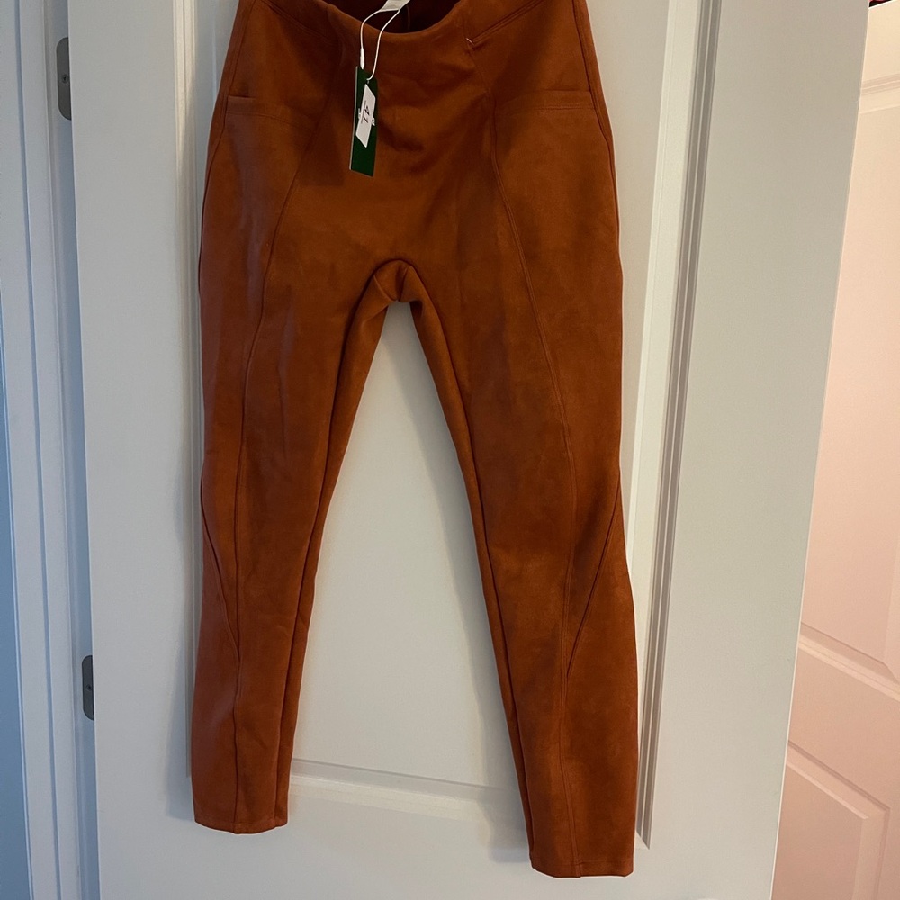 Halara suede Stylish Orange Pants